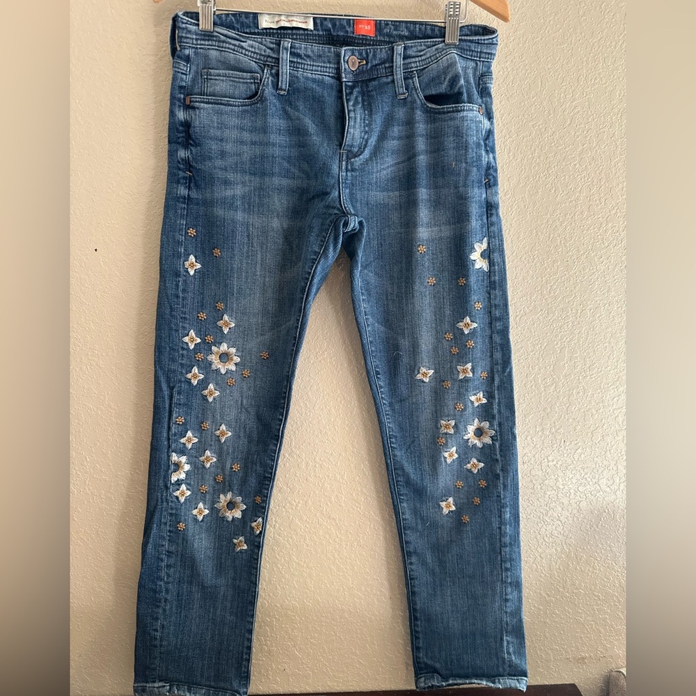 Pilcro And The Letterpress Women’s Hyphen Fit Blue Jeans Size- 28 Anthropologie